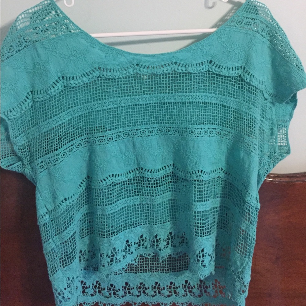 Turquoise top